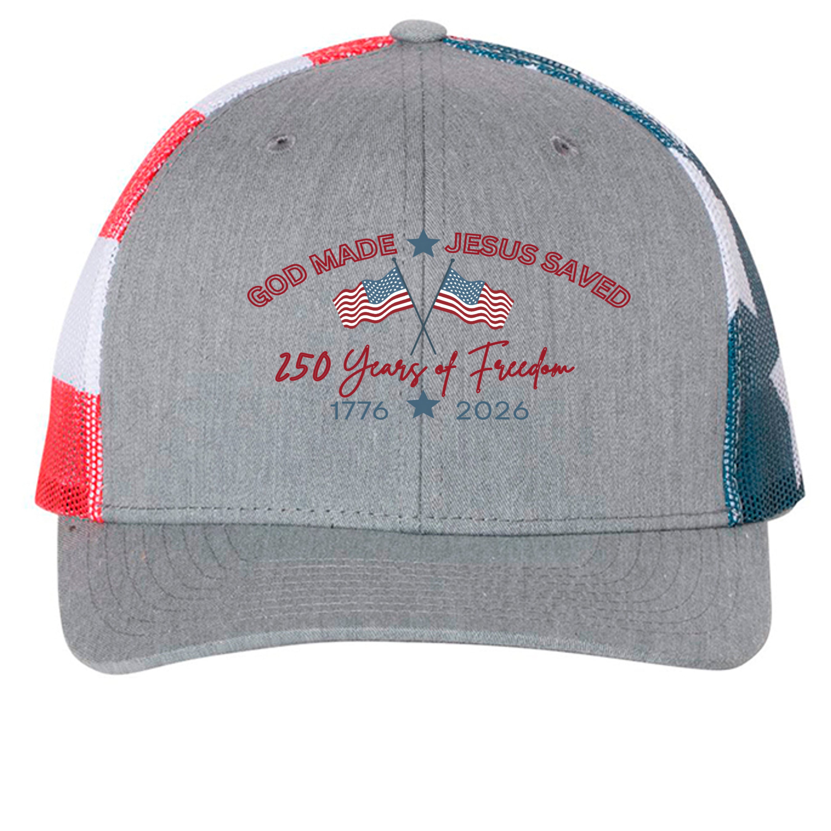 Heather Grey/ Flag - 112PM - FRONT